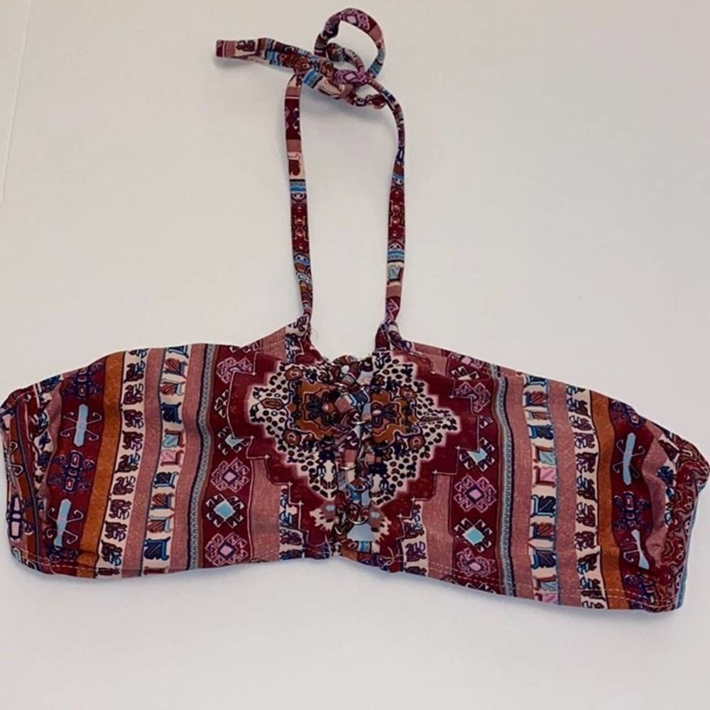 Xhilaration Pink Southwestern Swim Bikini Top M